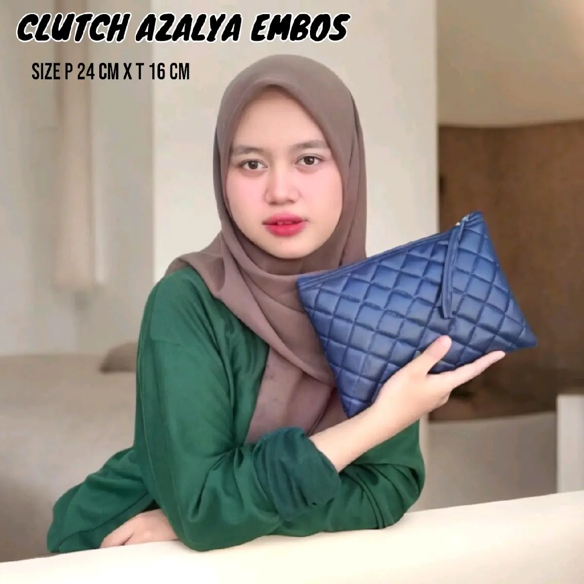 Clutch Wanita Slime Azalya Bordir