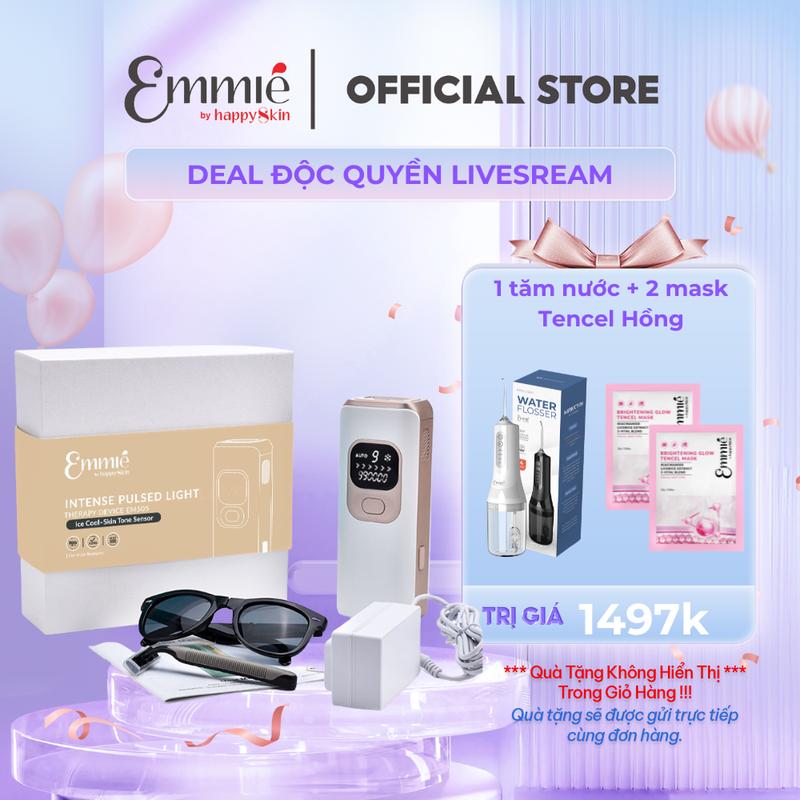 [ Emmié x Lyn ] Máy Triệt Lông IPL MAX POWER Therapy Device For Hair Removal EM505 - Công nghệ Hàn băng - 990.000 xung ánh sáng - 9 mức năng lượng tùy chọn