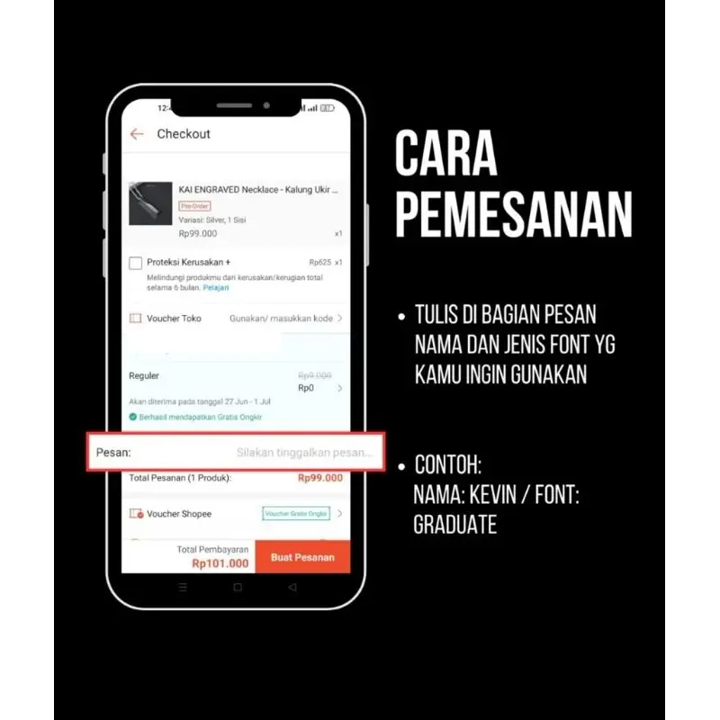 [Bayar di Tempat] Kalung Titanium Pria Model Balok Anti Karat Asli Gratis Ukir Nama 1