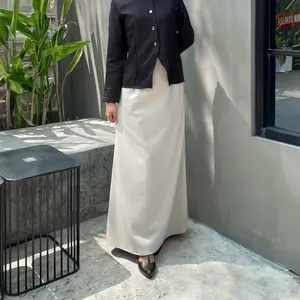 Ranaya - A Line Skirt Rok Basic Panjang Wanita Bahan Scuba Premium Super Adem Tebal Flowly Kekinian