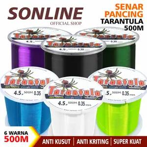 SONLINE Tali Pancing TARANTULA 500M6Warna  Nilon Tali Pancing Bahan Nilon Pancing Anti Keriting