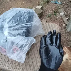 [12 Pasang] SARUNG TANGAN  NYLON LATEX  ANTI SLIP KACA ANTI GORES SAFETY HAND GLOVES