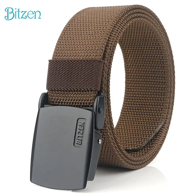 Bitzen Ikat Pinggang Pria Canvas Sabuk Casual Nylon Premium 6
