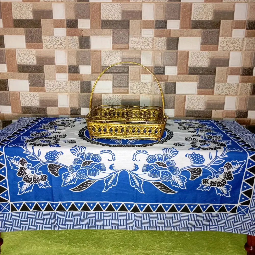 Taplak Meja Tamu Taplak Meja Batik Taplak Meja Kantor Taplak Meja Sekolah Bahan Katun Motif Bunga Kain