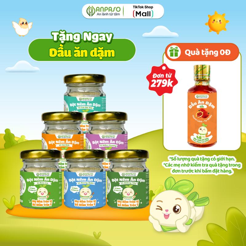 Bột Nêm Vị Rau Củ, Nấm Hương, Măng Tây, Rong Biển, Cà Rốt, Cải Bó Xôi - Gia Vị Hạt nêm Tự Nhiên