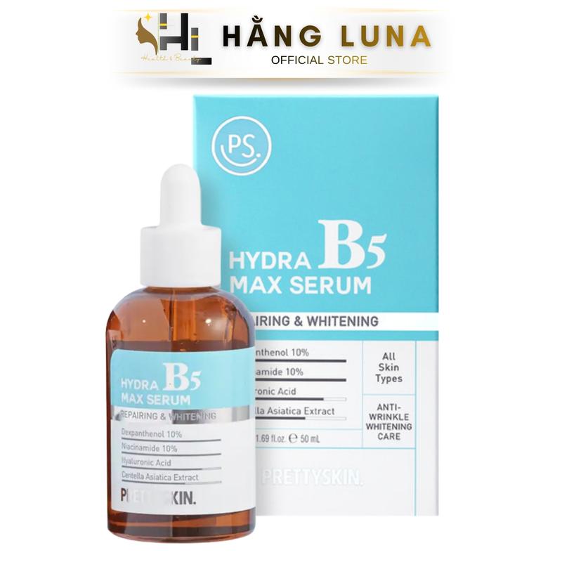  Tinh Chất Hydra Max B5 Serum Prettyskin 50ml Serum B5 PS. PRETTYSKIN. Hỗ Trợ Dưỡng Ẩm Phục Hồi Cho Da Khô Da Thường Treatment Skincare Nữ Women 