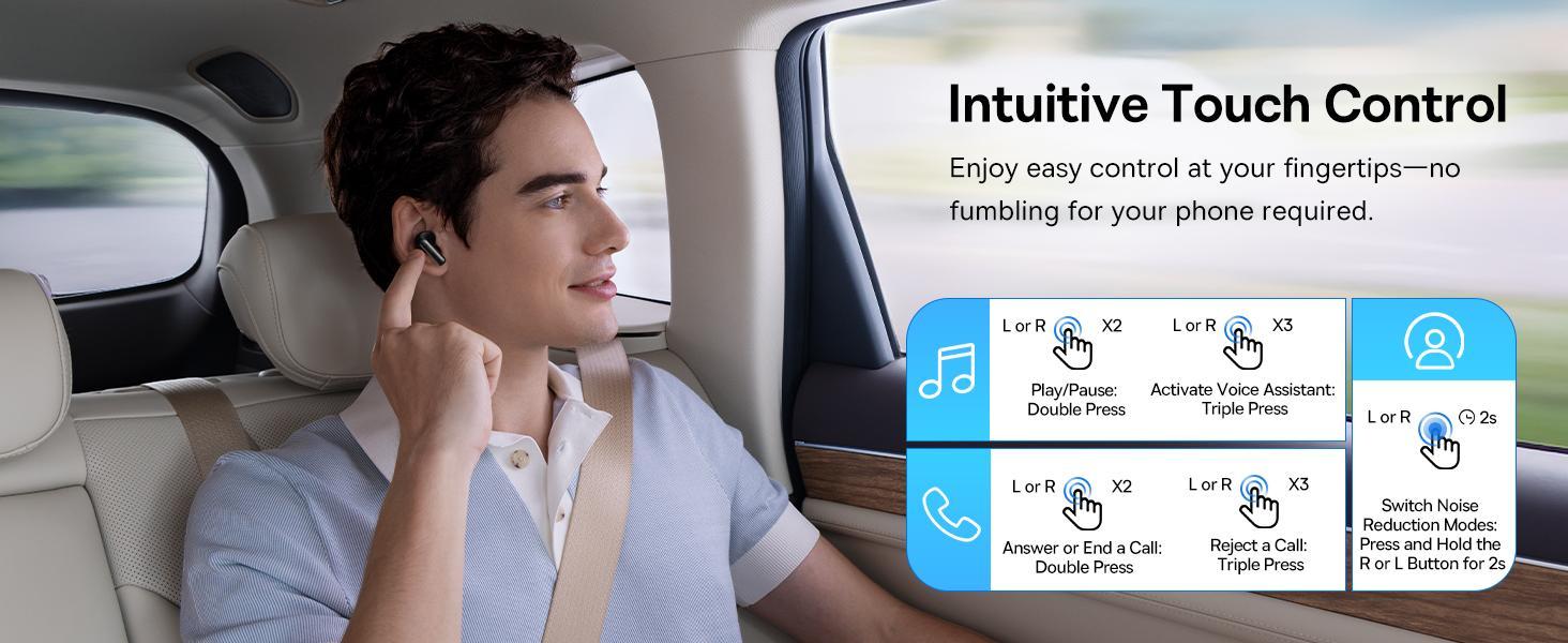 Baseus BP1 Pro TWS Adaptive ANC Hi-Res LDAC -50dB 6 Mic ENC with IP55 & 55H Earbud Earphone Bluetooth 6.0