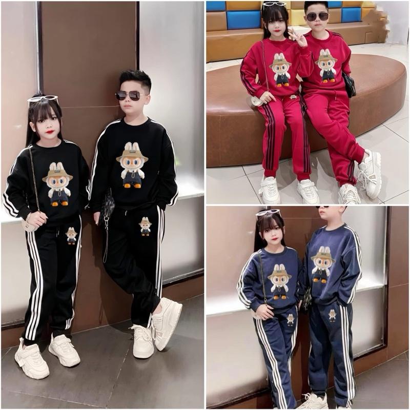 Combo 2 và 3 bộ Bộ nỉ da cá labubu cho bé trai và bé gái mềm mịn 8-45kg quanao daitay đồ bé thun lanh đồ tole bo tay