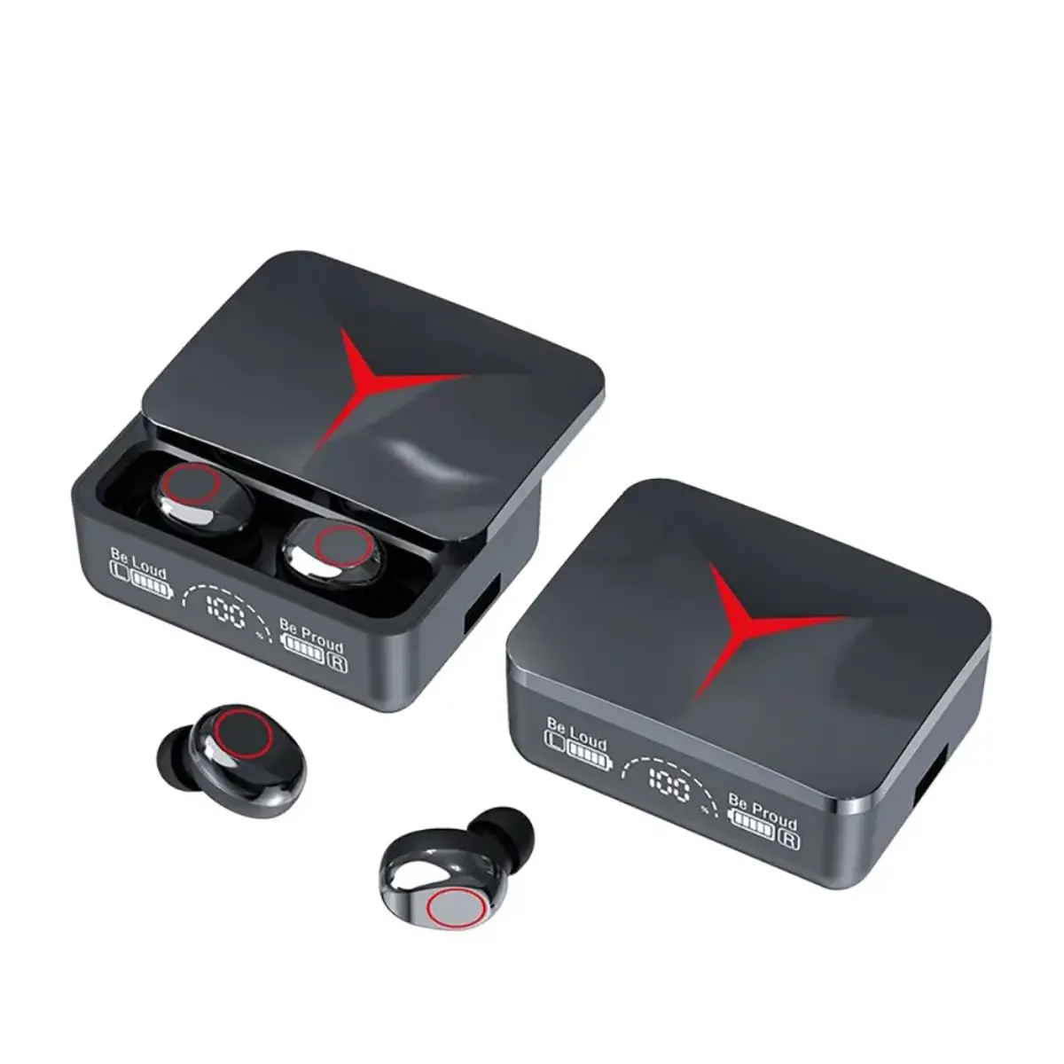 M90Hybrid Active Noise Cancelling Wireless Earbuds, in-Ear Detection Headphones,  Bluetooth 5.3 Stereo Earphones, Immersive Sound Premium Deep Bass Headset, Black Audio Electronic