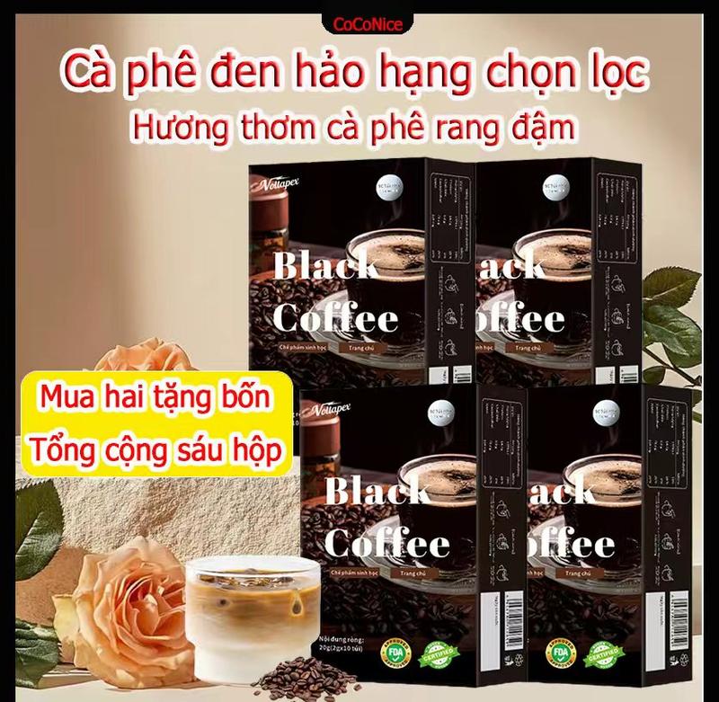 【Mua 2 tặng 4 tổng cộng 6 hộp Cà phê đen chất lượng cao được tuyển chọn coffee cafe