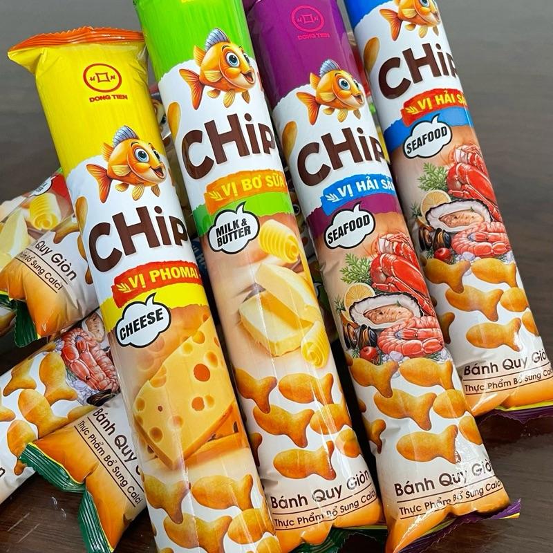 Bịch 10 gói bánh cá cây Chips 30gr gói bổ sung canxi vị sữa phô mai hải sản