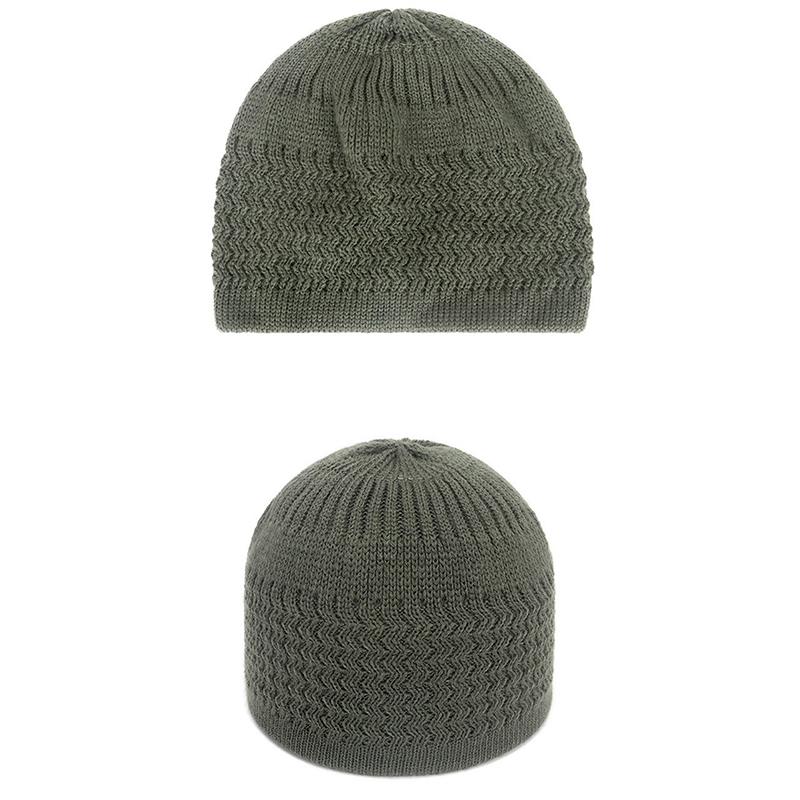 Product Introduction of [Feeling Youth] 1pc Unisex Warm Hat Knitted Hats Men's and Women's Wave Jacquard Neutral Dome Wrap Head Cap 21