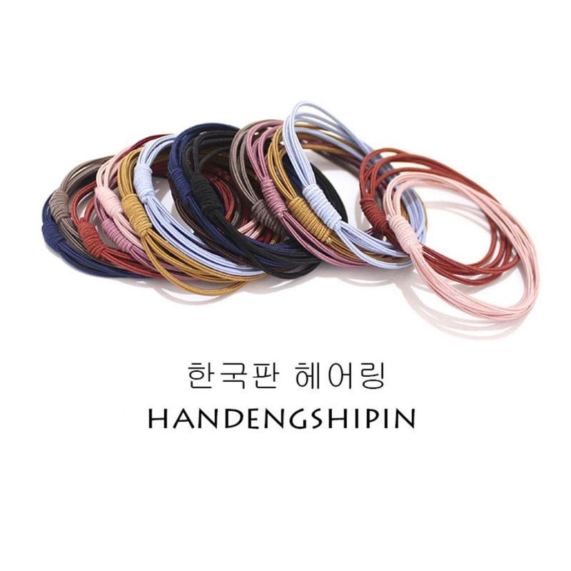 Phụ Kiện Tóc Cho Nữ, Dây Buộc Tóc Đàn Hồi Cao 4 Trong 1, Scrunchies, Màu Ngẫu Nhiên, Hàng Mới Về 3