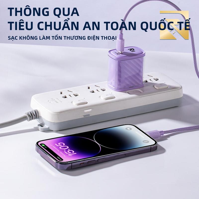    Deal Hời   Rii Bộ Sạc Nhanh PD 45W Dây Sạc Nhanh Cho iP 16 15 14 13 12 11 Pro Max XS XR X 8 Plus 7 6 Sạc 30 Phút Lên 75% Pin Bảo Hành 12 Tháng Lỗi 1 Đổi 1 Phụ Kiện An Toàn 