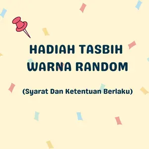 Khadijahlabel Hadiah Tasbih warna RANDOM