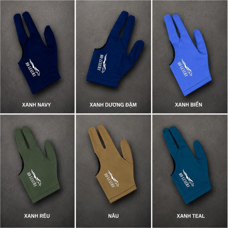 Găng Tay Bida HD Luxury Cao Cấp 3 Ngón | Vải Thun Lạnh Co Giãn 4 Chiều | Chống Ma Sát,Trợ Lực Đánh Bida Chuyên Nghiệp
