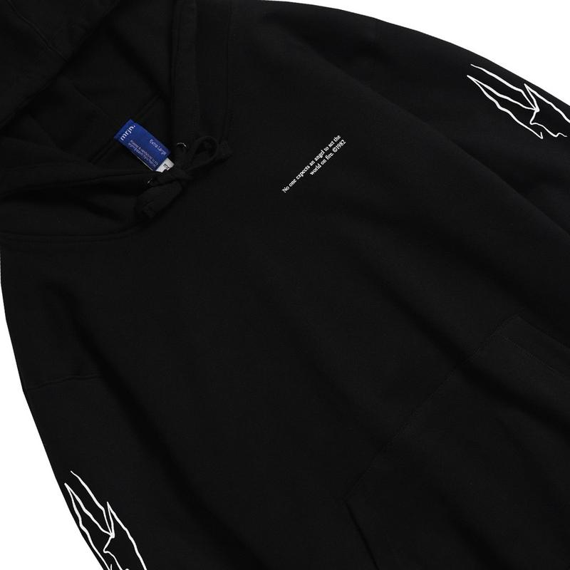 MRJN - Black Hoodie Women  basic  sweater Fleece 3