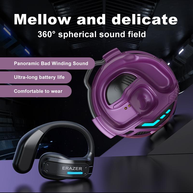 ERAZER X8 TWS Transformer Earphone Bluetooth 5.4 Headset Wireless Gaming Open Ear Henset Earhook HIFI OWS Transformers Headset Mechanical Design Noise Reduction Low Latency Music Olahraga Panggilan HD Headphone Dengan Mikrofon Gaming Stereo Bass 5