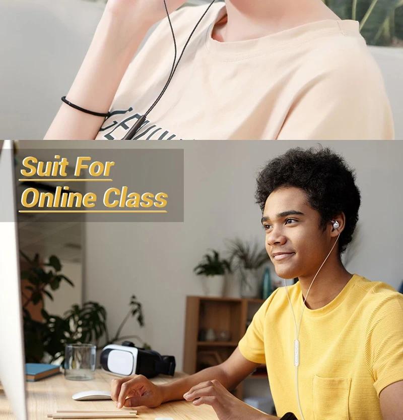 S2000 olahraga headset kabel gantung earphone HiFi Heavy Bass headphone tipe-c / 3.5mm antarmuka kabel Earbuds