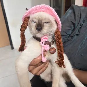 topi rajut kucing anjing kelinci bucket hat anjing kucing topi pororo viral