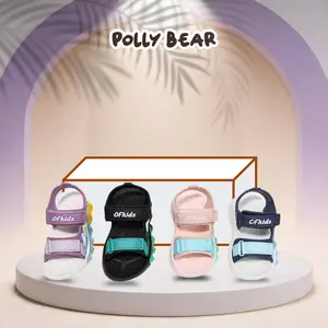 PollyBear YNTXB338  Sandal Anak Korean Style Fashion Balita Sepatu Putih Soft Premium PVC Breathable Versatile Nyaman Di Pakai Elastis Lentur Unisex Perempuan laki laki Rekomend Kids Fashion 2 Warna Biru Pink