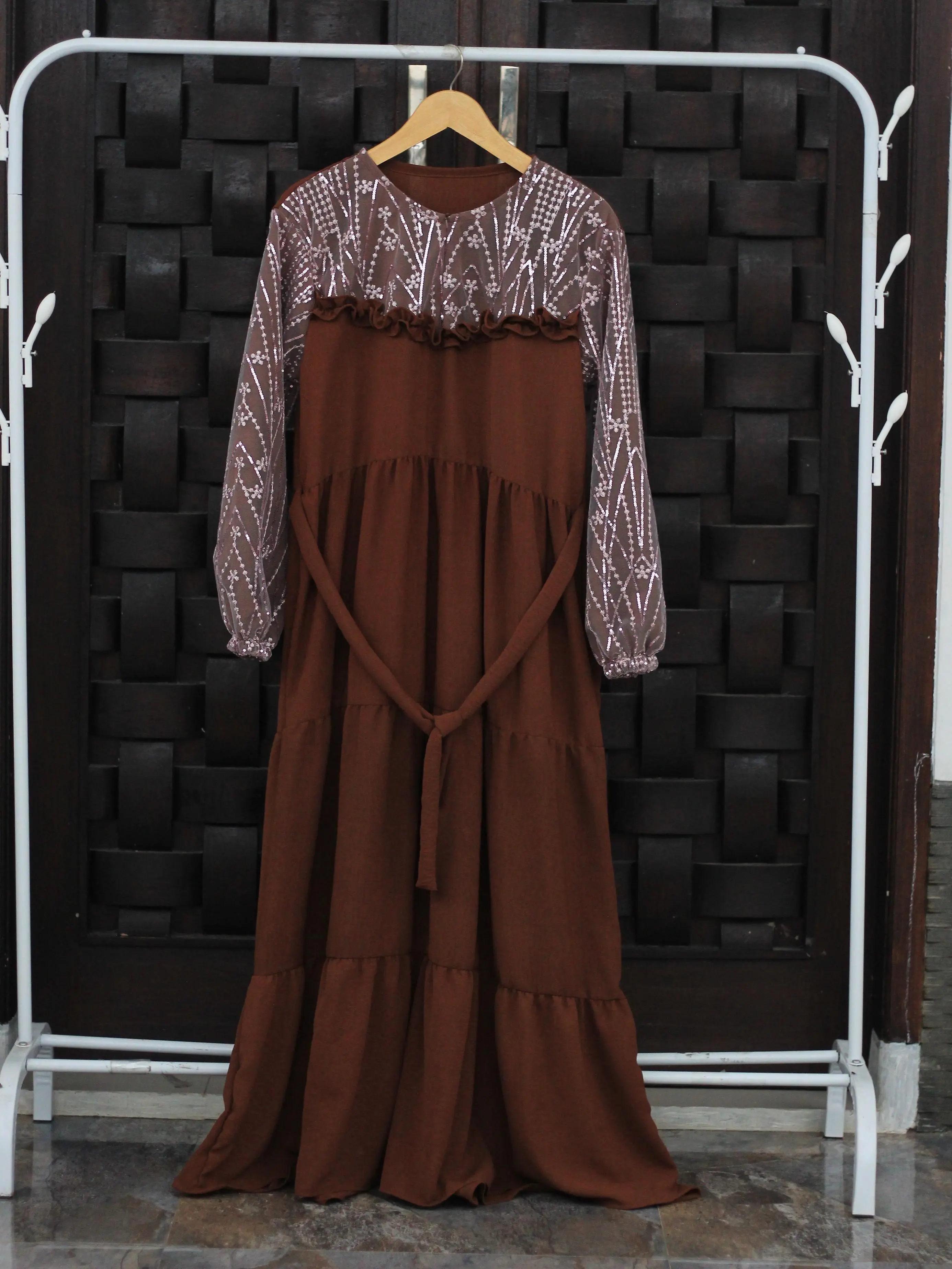 Melisa dress lebaran terbaru 2025 bahan crinkle airflow premium