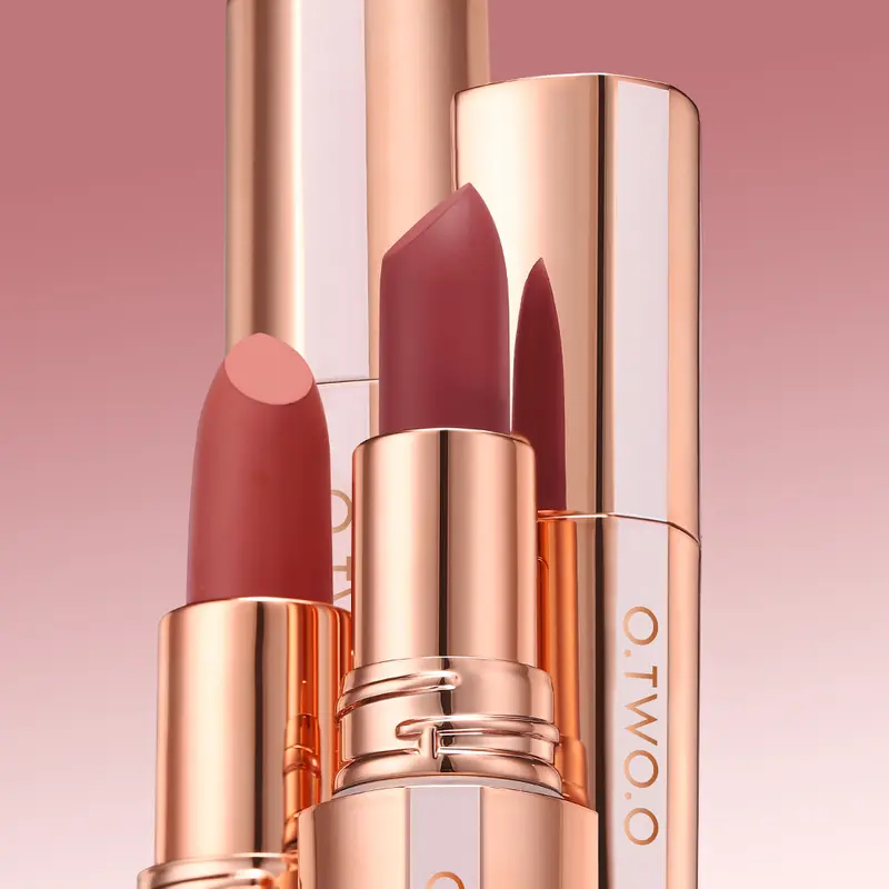 【TD】O.TWO.O 2-Piece Long-lasting (Need to Wait For Drying)Velvety Mist Texture Lock-in Makeup Technology Misty Kiss Lock Color Matte Lipstick 7