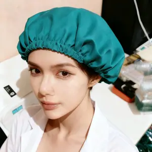 HairNet Kain Polos Bisa Di Cuci Penutup Kepala untuk Chef Medis dll Bahan Katun Adem Tidak Bikin Pusing Cocok untuk Medis Chef Pegawai Pabrik - Shower