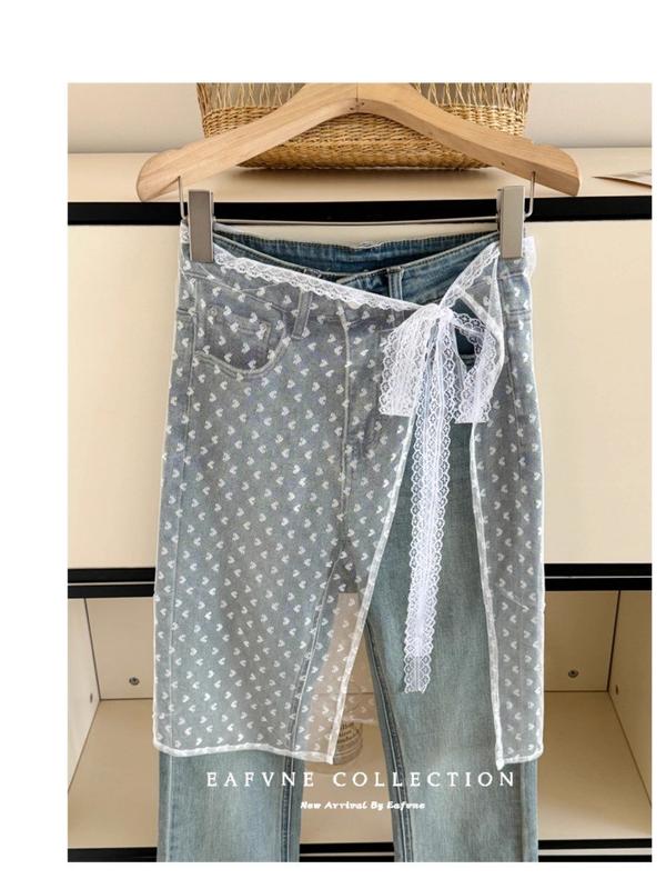 Product Introduction of Featuring A Niche Design with Lace Up, Instagram Blogger's Personalized Lace Layering, Layering, and Layered Gauze Skirt Paired with An Apron Skir 14