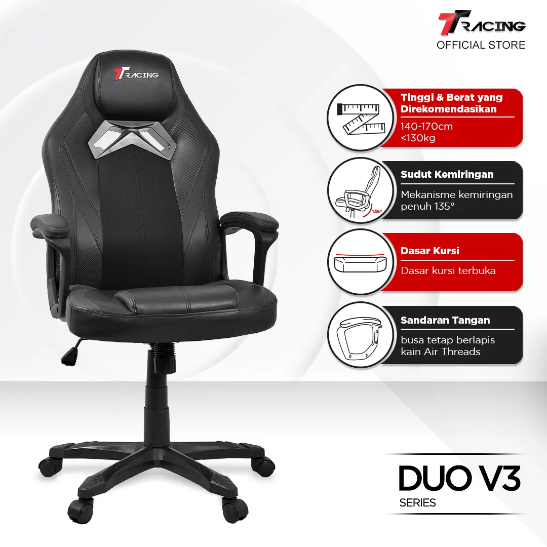 TTRacing Duo V3 Gaming Chair  / Kursi Gaming / Kursi Kantor / Kursi Ergonomis [Garansi 2 Tahun]