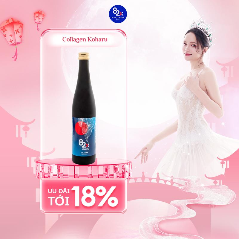 [Deal 13] Nước Uống 82X Koharu Collagen Chứa Collagen Peptide Chiết Xuất Từ Da Cá Ngừ Đại Dương Hỗ Trợ Da Mềm Mịn Chai 500ml