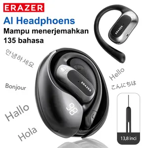 ERAZER X5 AI Translation Earphone Wireless Bluetooth 5.4 OWS Waterproof Sport Headsets Support 135 Languages Real Time Bluetooth Translation Support Playing Music Phone Calls Headphones Noise Reduction Headphones with Mic