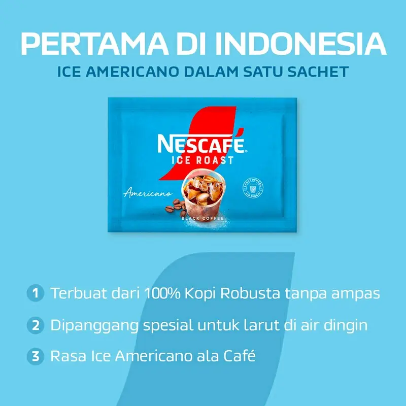 Nescafe Ice Roast Kopi Robusta Americano Tanpa Ampas 2 Gr X 10 Pcs 2