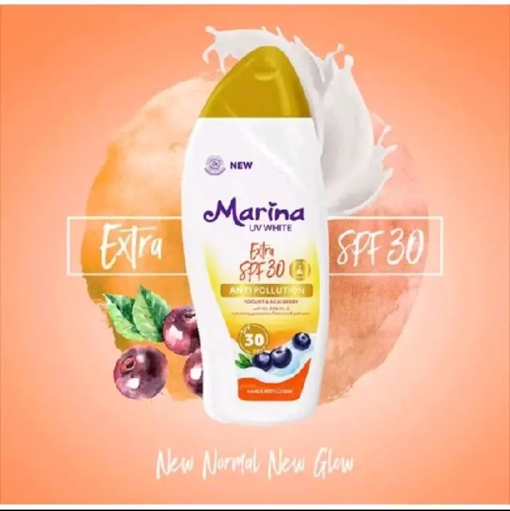 Marina UV white extra SPF 30 Handbody lotion  185ml | Marina Rich Moisturizing Handbody Lotion 150