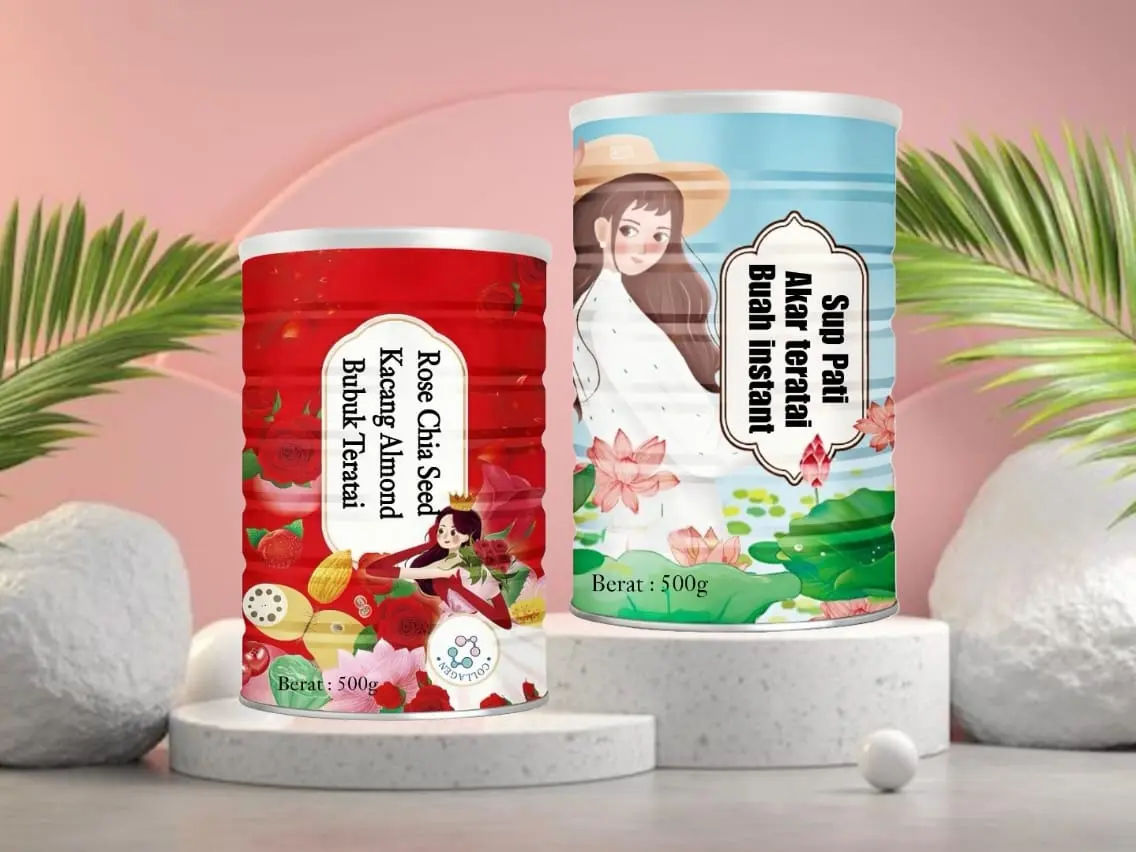 PAKET BUNDLING 2 OUFEN LOTUS ROOT POWDER - BEBAS PILIH VARIAN BUBUK AKAR TERATAI  Red Merah