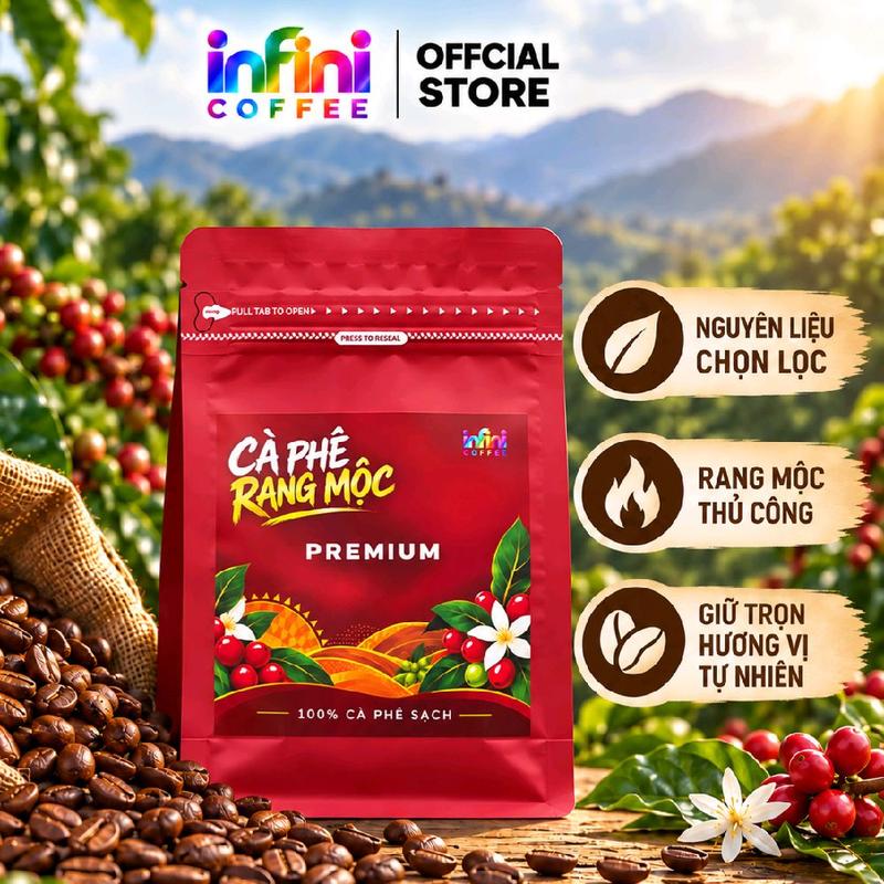 Cà Phê Rang Mộc Premium – 100% Cà Phê Sạch | Robusta  | Infini Coffee