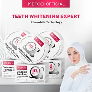 [gigi putih][1Pcs/2Pcs / 3Pcs] MeToo Volcanic Pumice Whitening Tooth Powder 2/3Jar / Whitening Tooth Powder / Probiotik / Pemutih Gigi Mutiara 50g / pembersih karang gigi / menghilangkan kalkulus gigi / memperbaiki gigi kuning / menghilangkan bau mulut