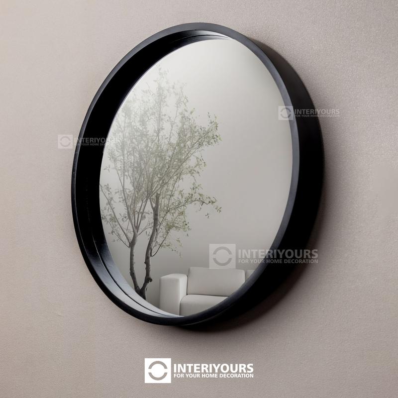 Interiyours Cermin Kosan Bulat Frame Kayu MDF 29 cm Aesthetic ...