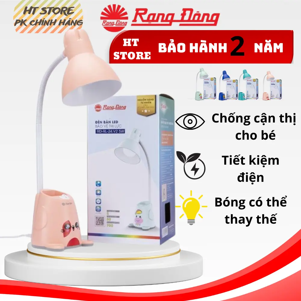 Đèn Học Để Bàn Rạng Đông Chống Cận Cho Bé Học Tâp Làm Việc Đọc Sách RD-RL-24 5W Bảo Hành 24 Tháng