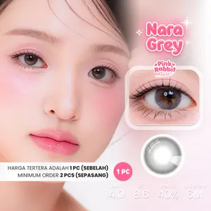 PINKRABBIT SOFTLENS NARA GREY - Normal, Minus 0.5 S/D 10.00 (1PCS/Sebelah) #softlensnyaman #softlensnyamanbikincantik