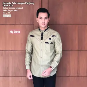 KEMEJA PRIA LENGAN PANJANG CODE 812 ATASAN PRIA KEMEJA KOKO KATUN TOYOBO BY MYCLOTH