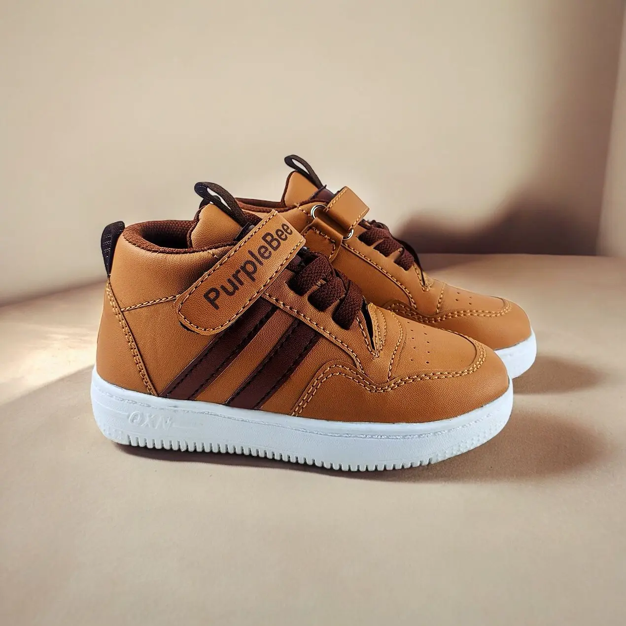 PURPLEBEE 013 Sepatu Sekolah Anak Sepatu Anak Perempuan Sepatu Anak Laki laki Sepatu Sneakers anak Cokelat Fashion Musim panas Santai