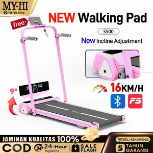 【Penjualan Treadmill No 1】MY-HI Treadmill Elektrik  S500 【Garansi 10 tahun】treadmill lipat treadmill portable Walking Pad Running Pad myhi Treadmill Termurah Super Murah Kokoh Kuat Multifunction RUNNING PAD