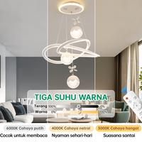 Gambar GOGEOUS Lampu Gantung Minimalis Kristal Lampu Gantung Ruang Tamu plafon pencahayaan indoor tegangan rendah cerdas chandelier downlight crystal mewah hiaster murah kap - B7-2-GD+Remote dari GogeousLighting Kab. Tangerang 3 Tokopedia