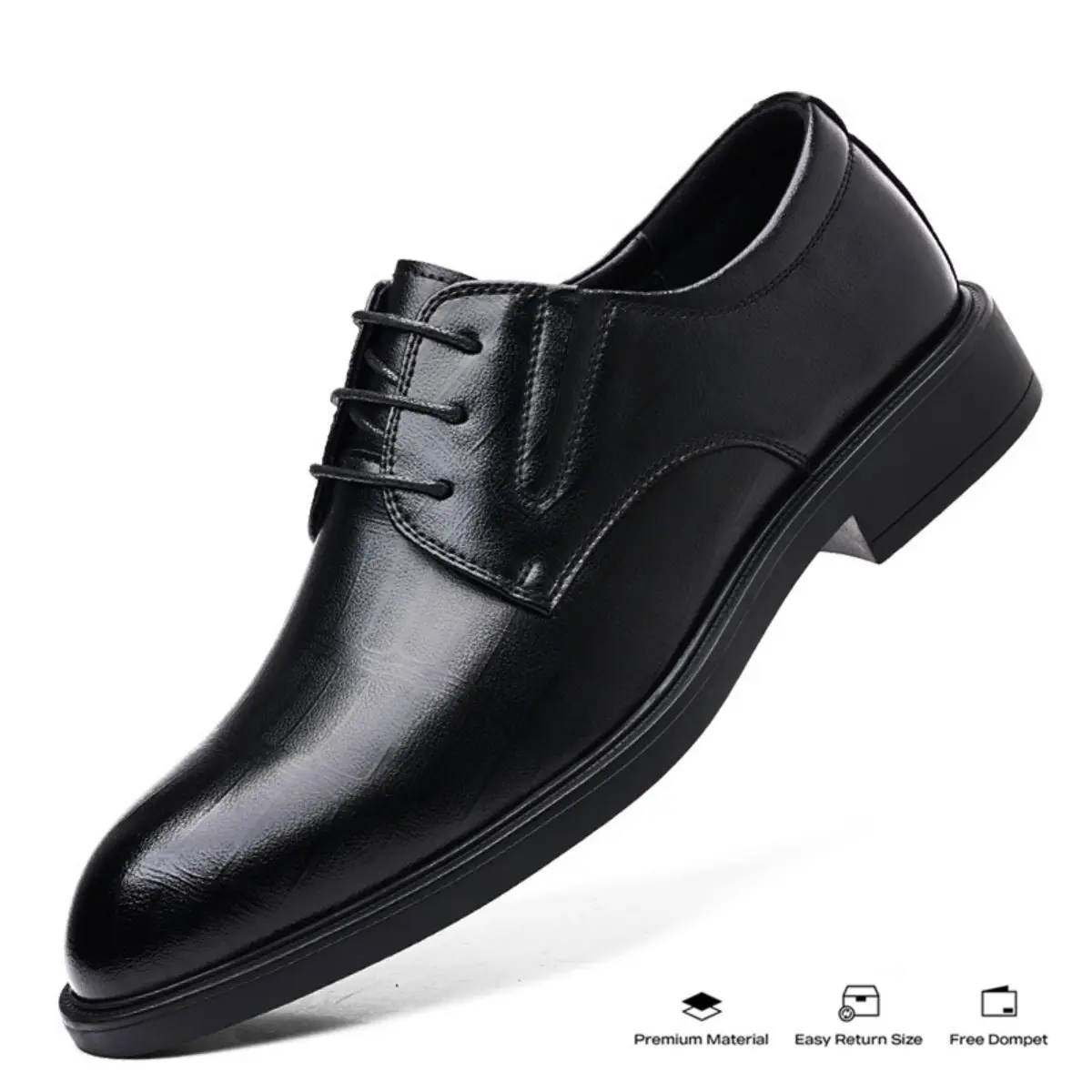 Docmart Sepatu Pria Boots Original Series Kerja Hitam Karet Shoes untuk Gaya Kerja dan Formal Premium Material Easy Return Size Free Dompet