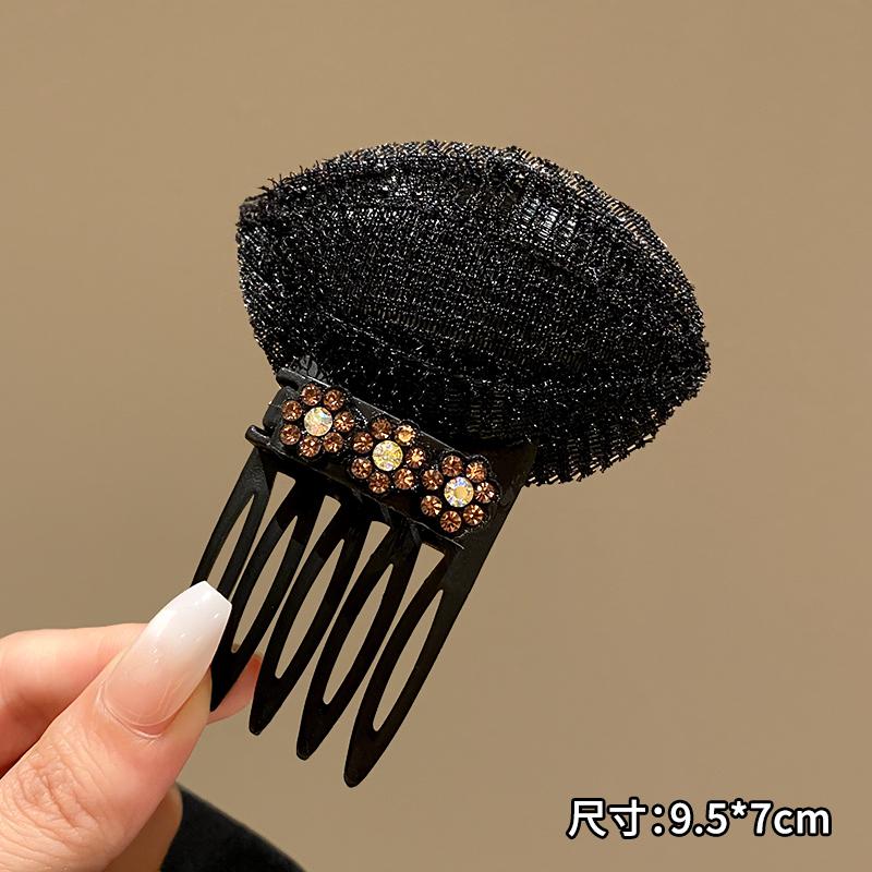 Product Introduction of Girls and Girls Fluffy Sponge Mat Hair Styling Sponge Mat Forehead Clip Princess Rhinestone Flower 9