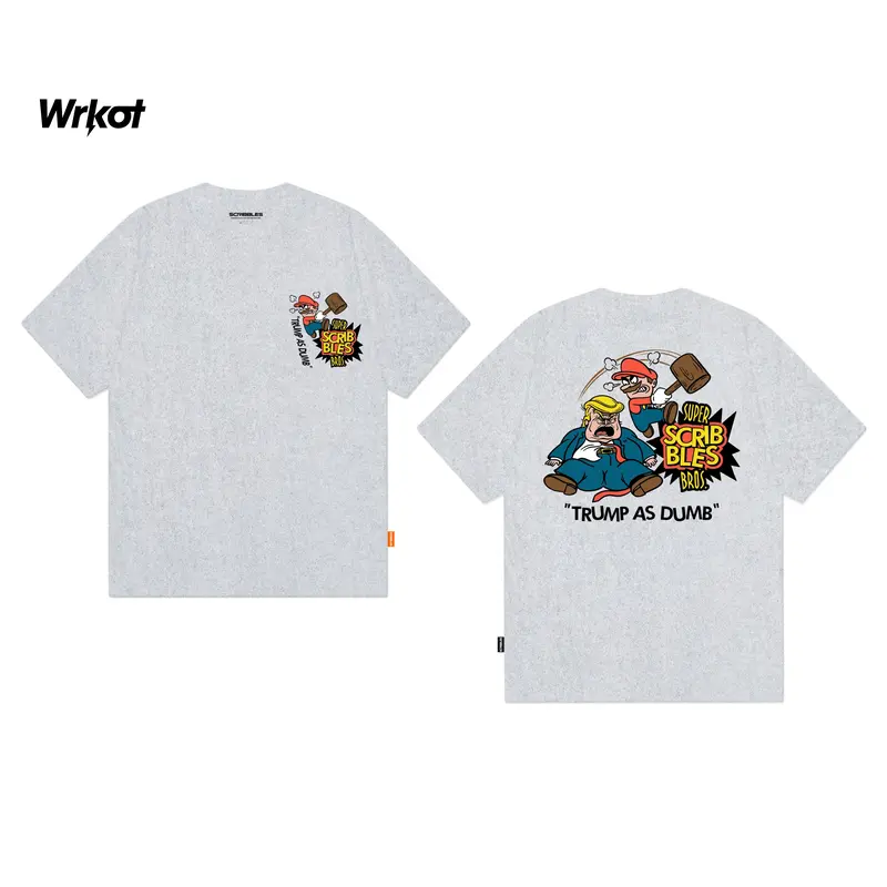 ( Gratis Stiker ) Scribbles Kaos Pria & Wanita Lengan Pendek T-shirt Regular TRUMP Misty Katun Combed 24s (BISA COD) 2