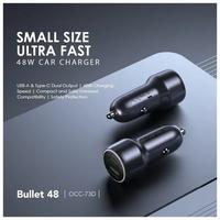 Gambar Oraimo Car Charger Motor / Mobil Bullet 48 OCC-73D Quick Fast Charging 48W carger USB A USB C dari Venus Mobile Kota Administrasi Jakarta Barat 2 Tokopedia