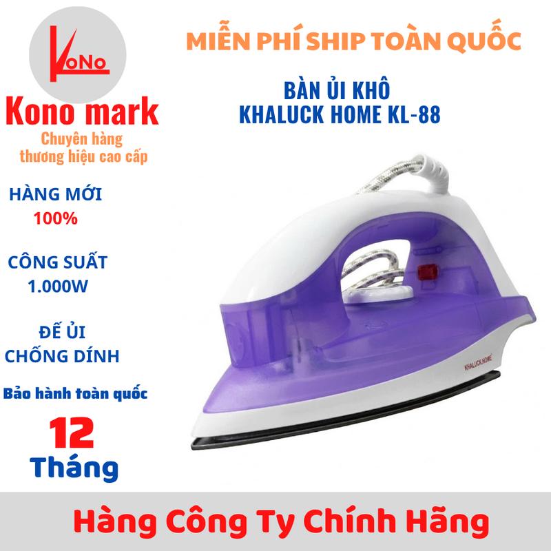 bàn ủi khô khaluck home KL-88 1000W , bàn là chống dính tự ngắt điện khi đủ nhiệt , đèn sáng , bảo hành 12 tháng Ủi Quần Áo Là Quần Áo