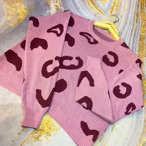 Cardigan motif leopard leomach klambyknit premium crop tebal sultan trendy Knitwear Wanita Atasan Baju Outer Kardigan